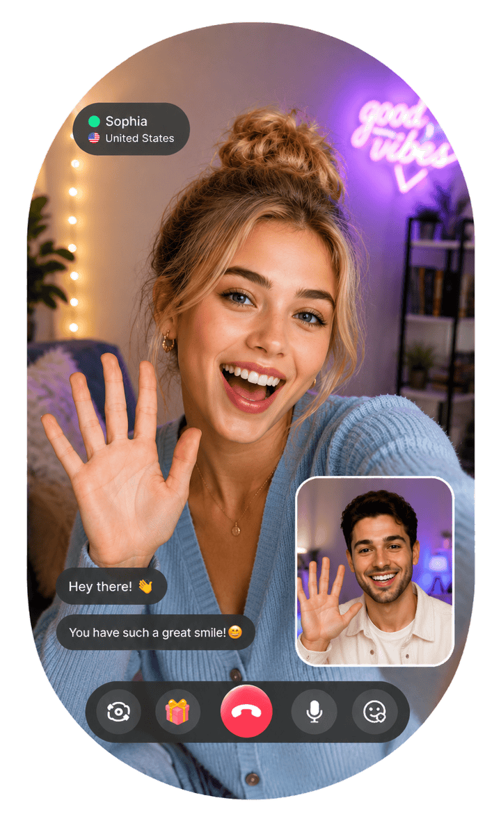 Random video chat interface on Chatroulette alternative