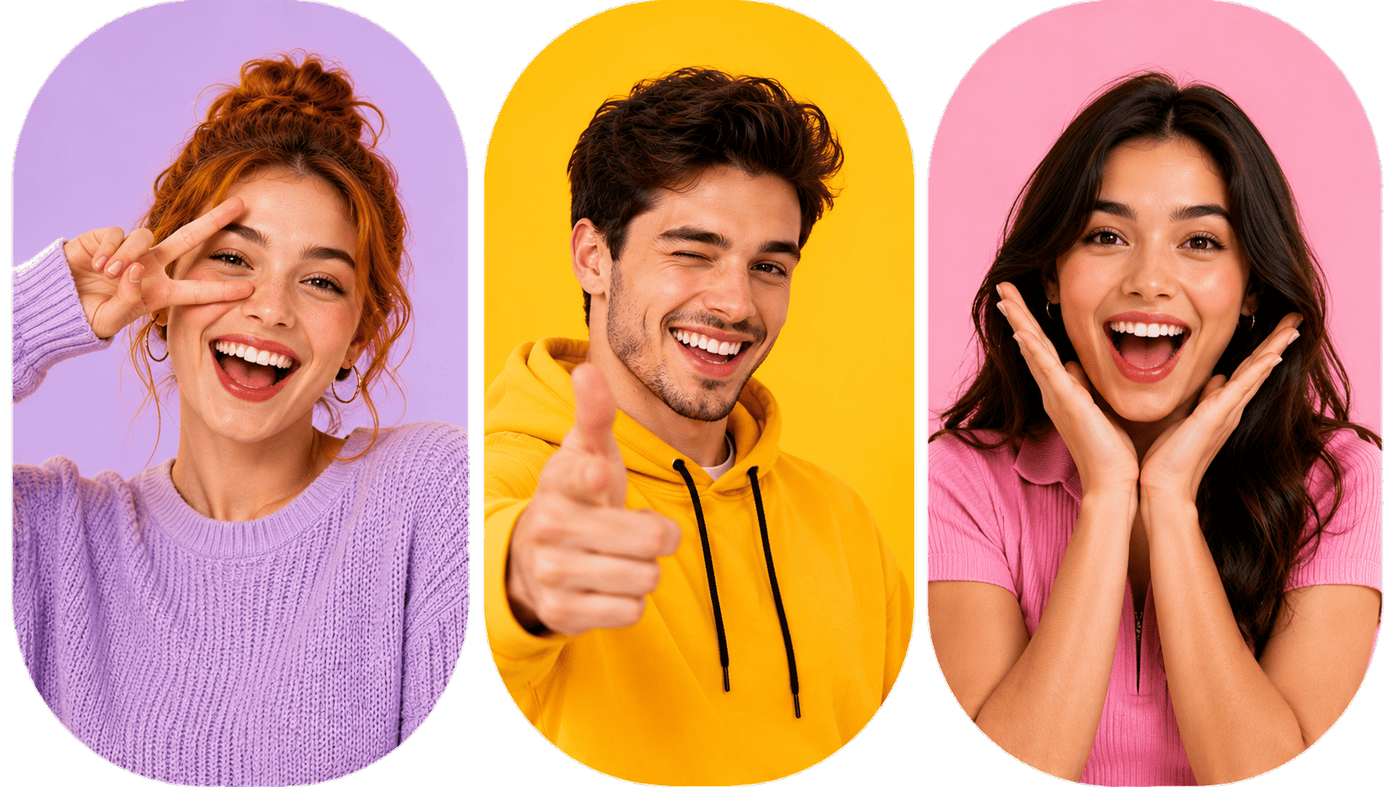 Friendly users enjoying live video chat on LivCam, a safe and modern Omegle alternative for making global connections