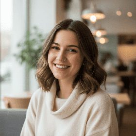 Smiling woman profile picture