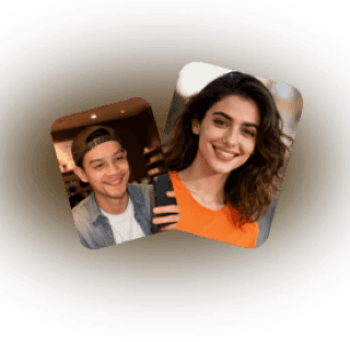 Two people having face-to-face video chat