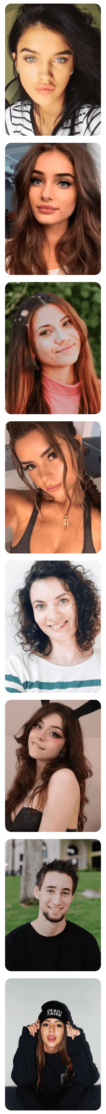 7 attractive women and 1 male user on LivCam.