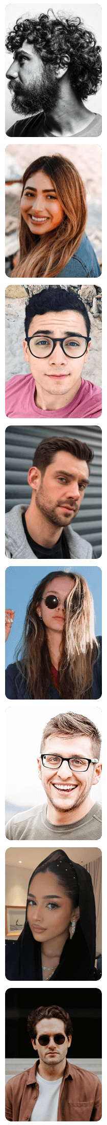 Choice of people to video chat on LivCam